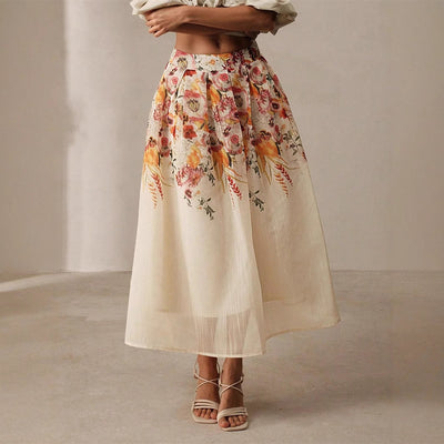Gorgeous Elegant Bamboo Digital Printed Skirt - Evans creations LLC