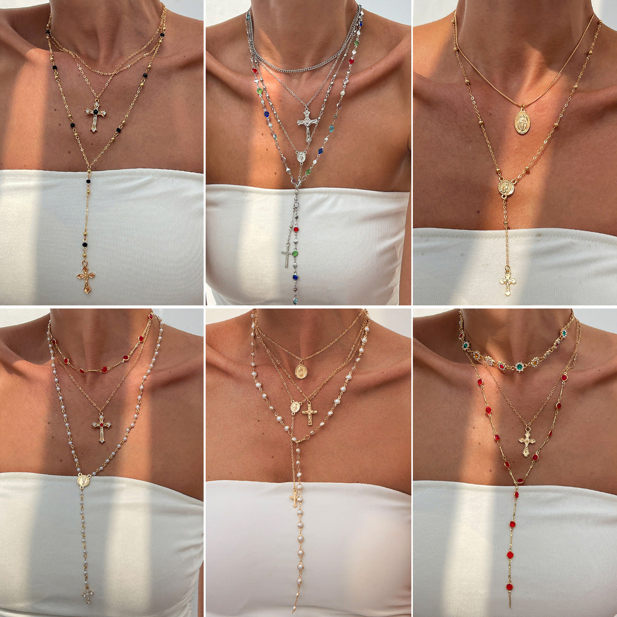 Hip Hop Diamond Cross Pendant Necklace - Evans creations LLC