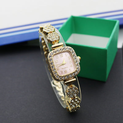 Special Interest Light Luxury Temperament And Fully-jewelled Square Fashion Watch - Evans creations LLC