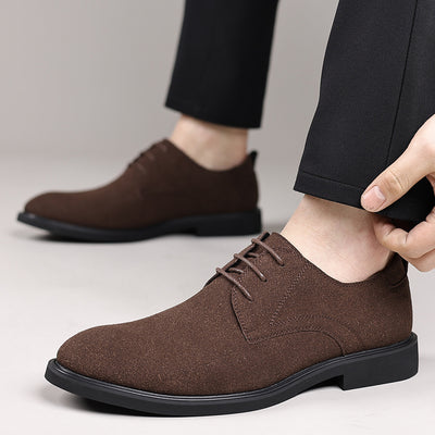 Fashion British Suede Leather Work Shoes Men - Evans creations LLC