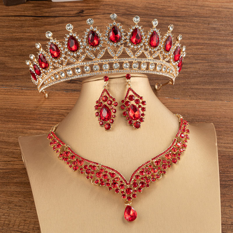 Bridal Crown Wedding Alloy Diamond Crown Fashion Elegant Headdress - Evans creations LLC