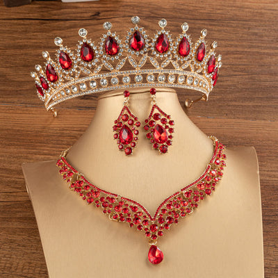 Bridal Crown Wedding Alloy Diamond Crown Fashion Elegant Headdress - Evans creations LLC