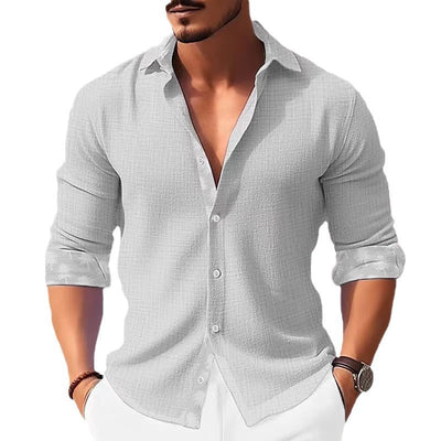 Printed Men's Clothing Fashion Long Sleeve Shirt - Evans creations LLC