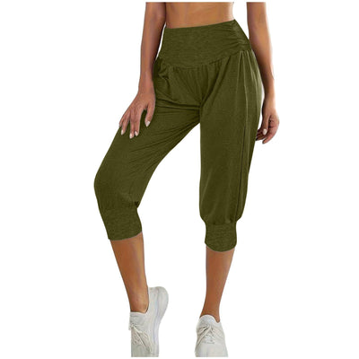 Women's Home Casual Pants High Waist Temperament Ankle-tied Harem Pants - Evans creations LLC