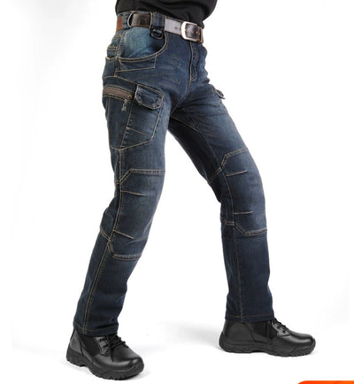 Tactical Jeans Straight Slim Training Men's Trousers - Evans creations LLC