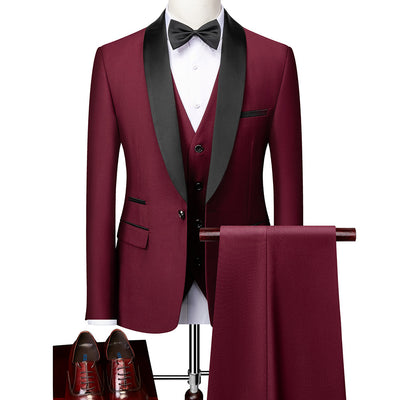 Business Casual Suits Men's Wedding Groom Dresses Pavilion Slim Fit - Evans creations LLC
