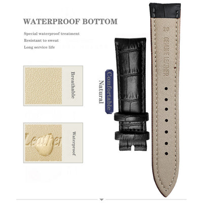 Comfortable Cowhide Genuine Leather Watch Strap - Evans creations LLC