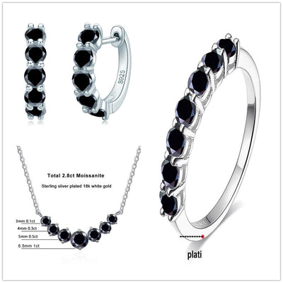 4.5 Karat Moissanite Suit Sterling Silver Jewelry Suit - Evans creations LLC