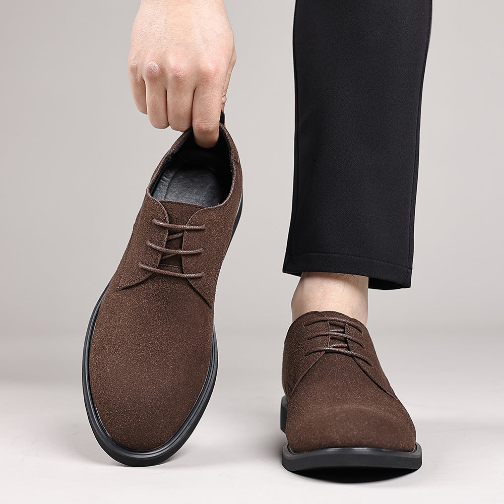 Fashion British Suede Leather Work Shoes Men - Evans creations LLC