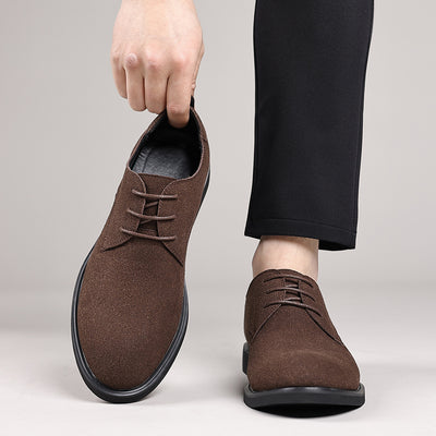 Fashion British Suede Leather Work Shoes Men - Evans creations LLC