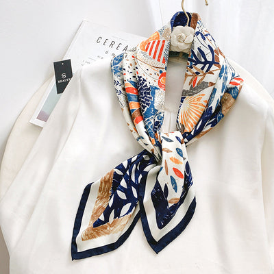 Fashion Gorgeous Printing Mesh Red Style Contrast Color Silky Scarf - Evans creations LLC
