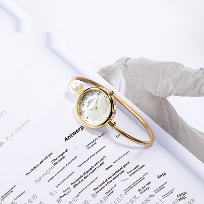 Women's Bracelet Watch Shell Surface Pearl - Evans creations LLC