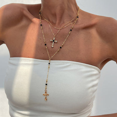 Hip Hop Diamond Cross Pendant Necklace - Evans creations LLC