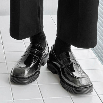 Hong Kong Style Thick-soled British Style Leather Shoes Spring And Autumn Single-layer Shoes - Evans creations LLC