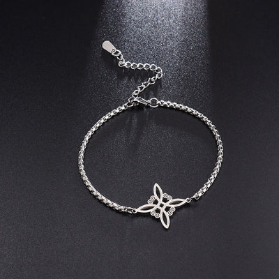 Sweet Classic Witch Knot Bracelet Ring Women's Stainless Steel - Evans creations LLC