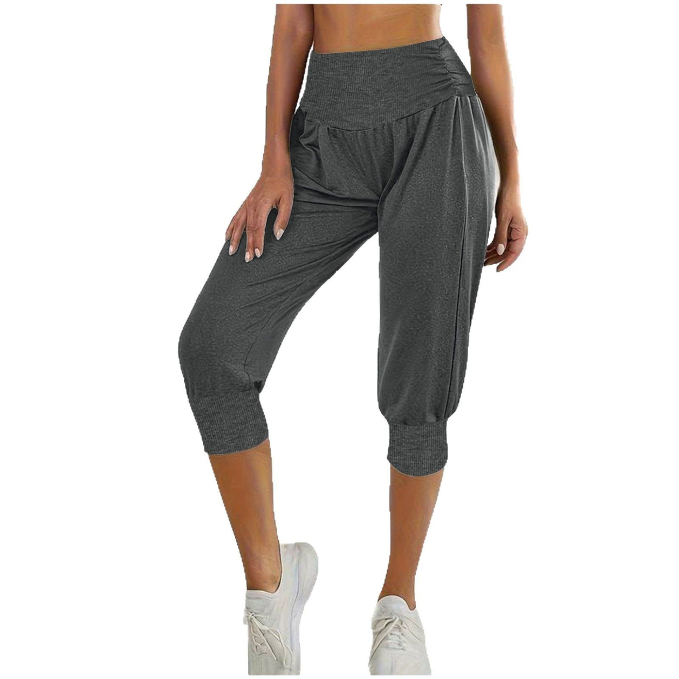 Women's Home Casual Pants High Waist Temperament Ankle-tied Harem Pants - Evans creations LLC