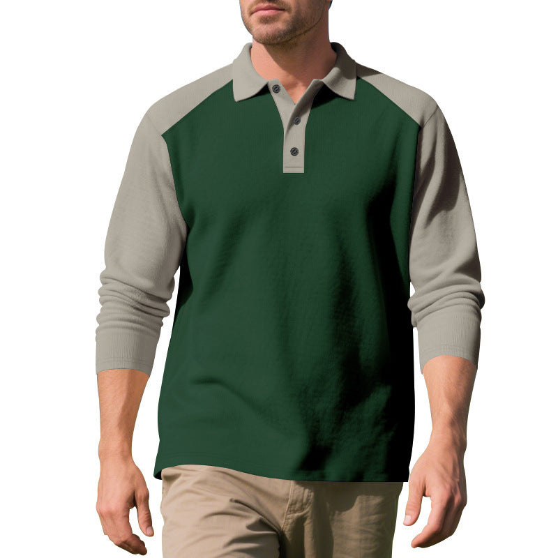 Golf Lapel Long-sleeved T-shirt Bottoming Shirt - Evans creations LLC