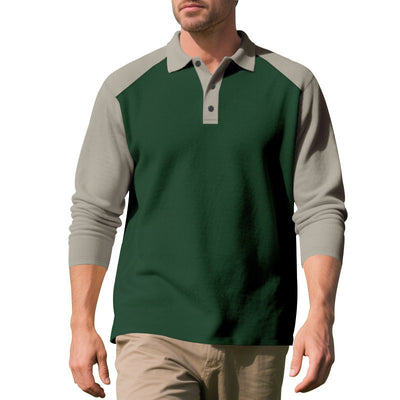 Golf Lapel Long-sleeved T-shirt Bottoming Shirt - Evans creations LLC