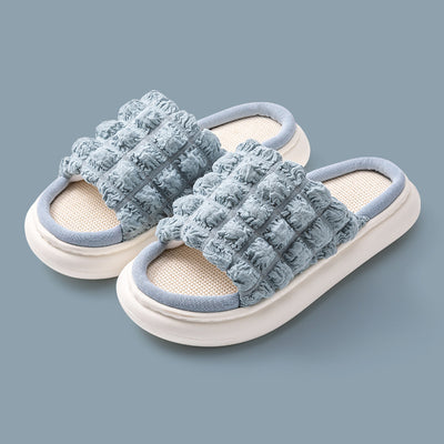 EVA Thick-soled Linen Slippers Women's Mute Soft-soled Slippers - Evans creations LLC
