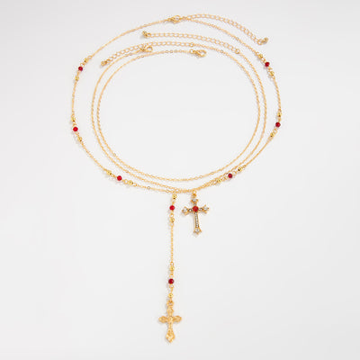 Hip Hop Diamond Cross Pendant Necklace - Evans creations LLC