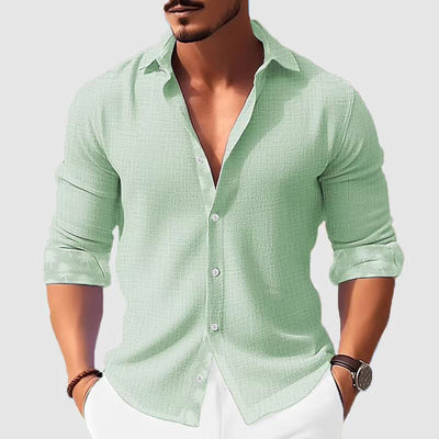 Printed Men's Clothing Fashion Long Sleeve Shirt - Evans creations LLC