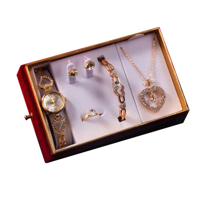 Goddess Festival With Hand Gift Set Watch Bracelet Necklace Ear Stud - Evans creations LLC
