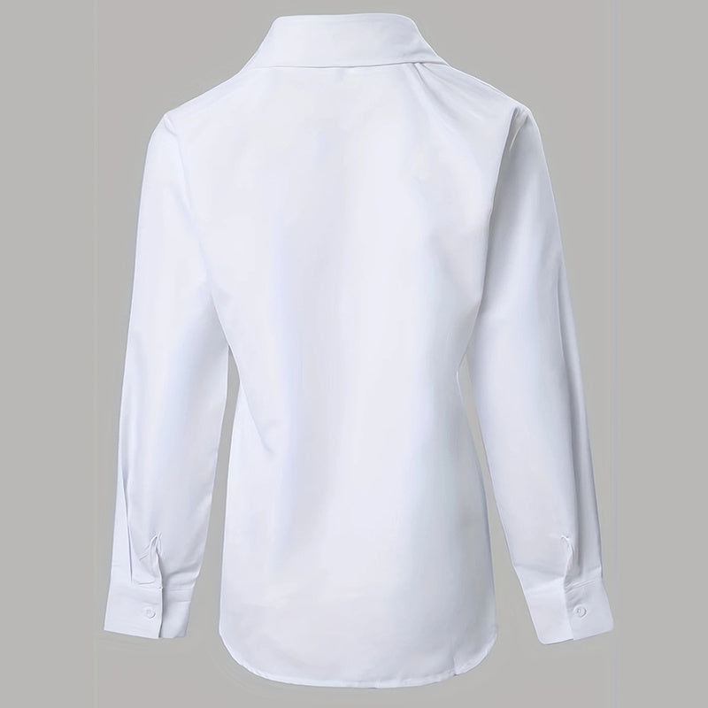 Women's Contrast Lace Long Sleeve Tops Button Down Shirts Dressy Casual Blouses Fall Fashion Clothes - Evans creations LLC
