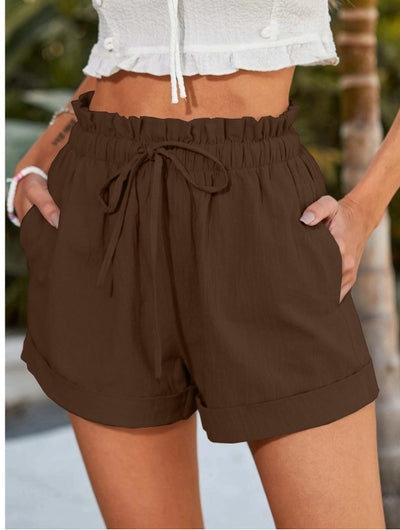 European American Summer New Solid Color Loose Casual Fashion Shorts For Women - Evans creations LLC
