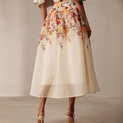 Gorgeous Elegant Bamboo Digital Printed Skirt - Evans creations LLC