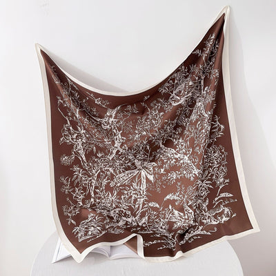 Fashion Gorgeous Printing Mesh Red Style Contrast Color Silky Scarf - Evans creations LLC