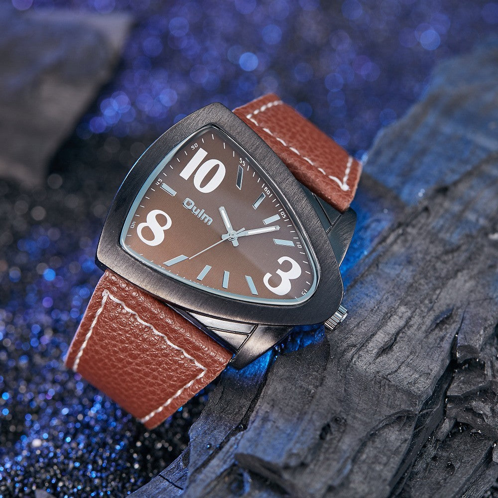 Men's Casual Triangle Belt Quartz Watch - Evans creations LLC