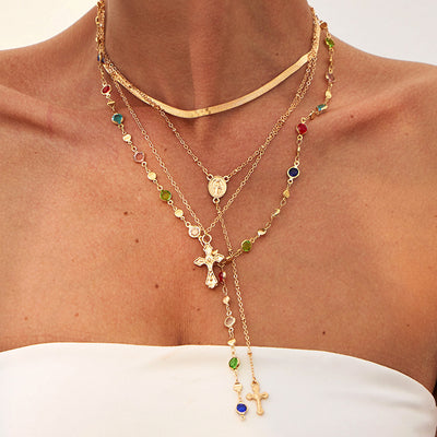 Hip Hop Diamond Cross Pendant Necklace - Evans creations LLC