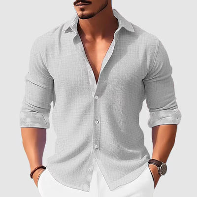 Printed Men's Clothing Fashion Long Sleeve Shirt - Evans creations LLC