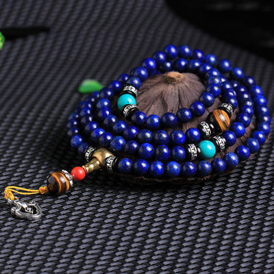Emperor Natural Lapis Lazuli 108 Bracelet - Evans creations LLC
