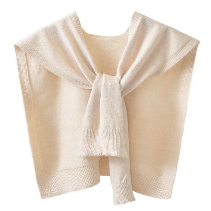 Women's Cored Yarn Knitted Shawl Spring Autumn Outerwear Waistcoat - Evans creations LLC