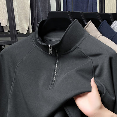 Fashion Stand Collar Cotton Men's Sweater - Evans creations LLC