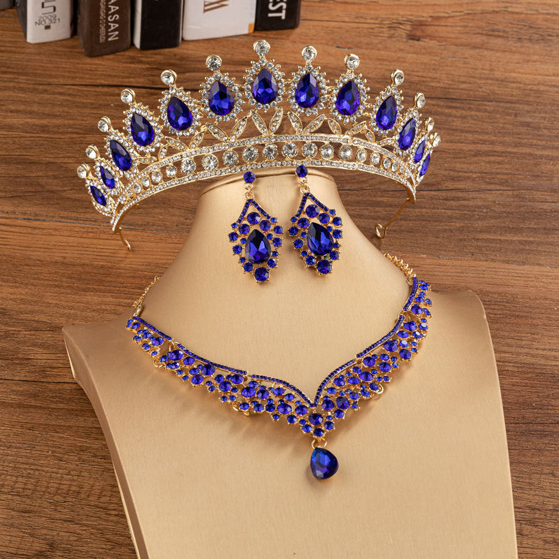 Bridal Crown Wedding Alloy Diamond Crown Fashion Elegant Headdress - Evans creations LLC