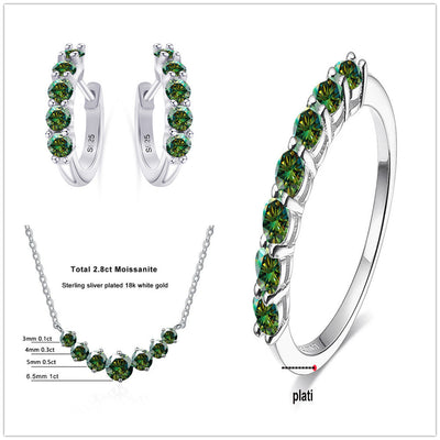 4.5 Karat Moissanite Suit Sterling Silver Jewelry Suit - Evans creations LLC