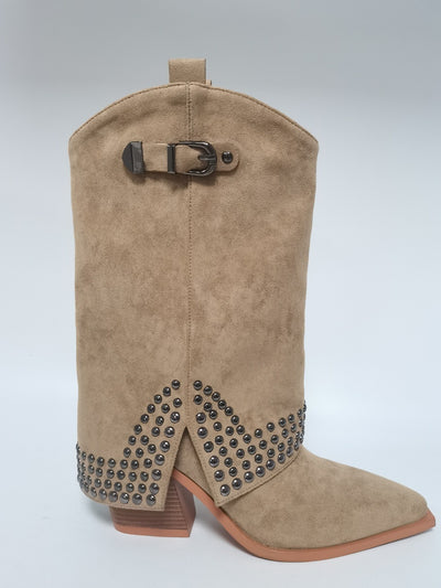 Spring And Autumn Pointed Knight Boots Women - Evans creations LLC