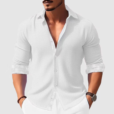 Printed Men's Clothing Fashion Long Sleeve Shirt - Evans creations LLC