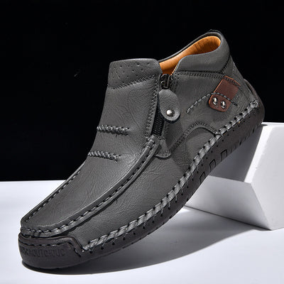 Plus Size Men's Outdoor Casual Shoes Slip-on Flat Bottom - Evans creations LLC