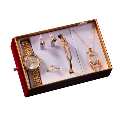 Goddess Festival With Hand Gift Set Watch Bracelet Necklace Ear Stud - Evans creations LLC