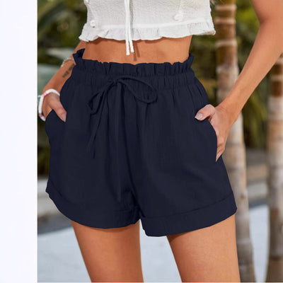 European American Summer New Solid Color Loose Casual Fashion Shorts For Women - Evans creations LLC