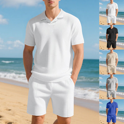Loose Polo Shirt Casual Short-sleeved Shorts Suit - Evans creations LLC