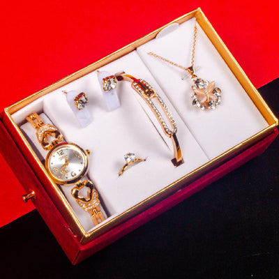 Goddess Festival With Hand Gift Set Watch Bracelet Necklace Ear Stud - Evans creations LLC