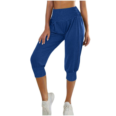 Women's Home Casual Pants High Waist Temperament Ankle-tied Harem Pants - Evans creations LLC