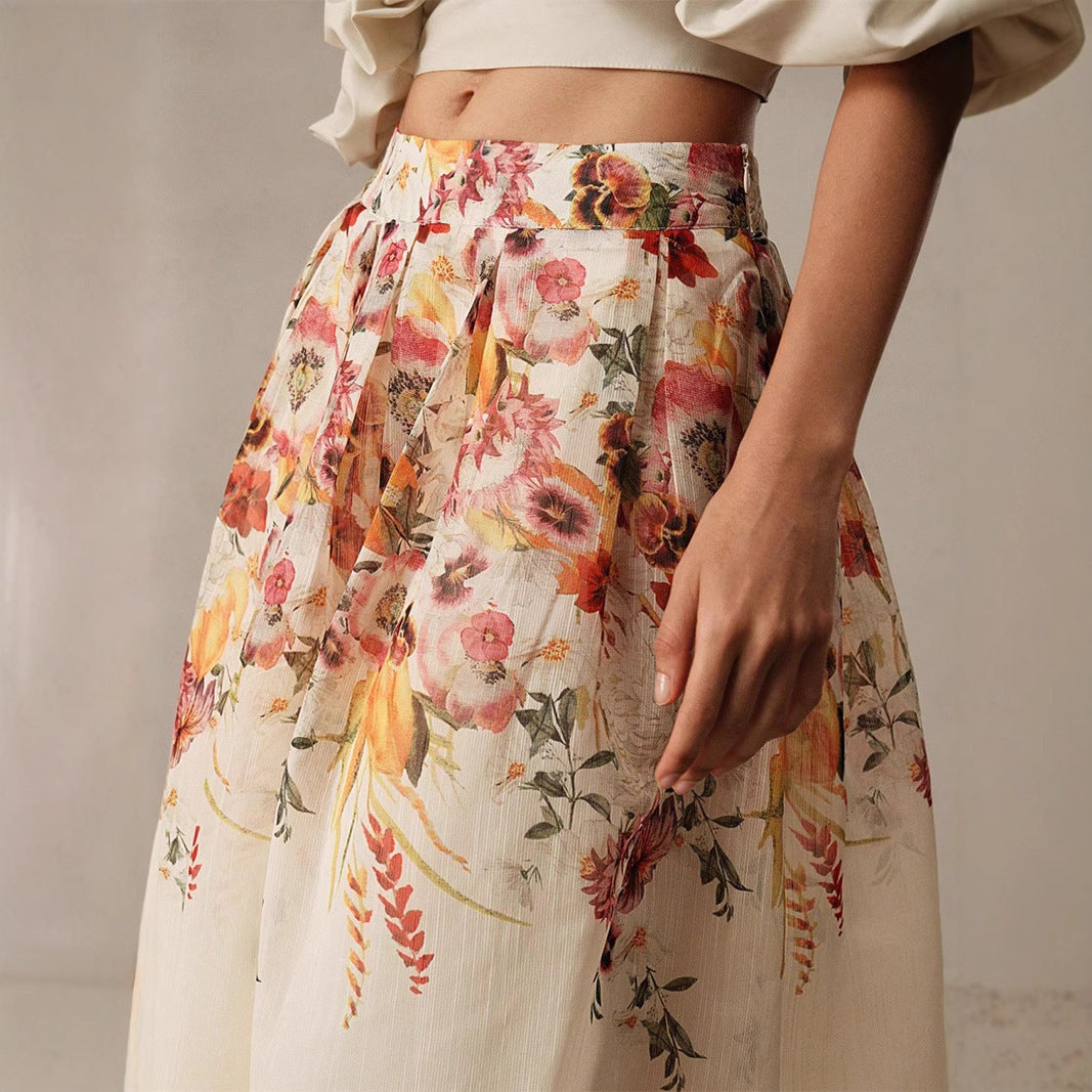 Gorgeous Elegant Bamboo Digital Printed Skirt - Evans creations LLC