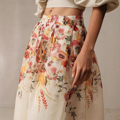 Gorgeous Elegant Bamboo Digital Printed Skirt - Evans creations LLC