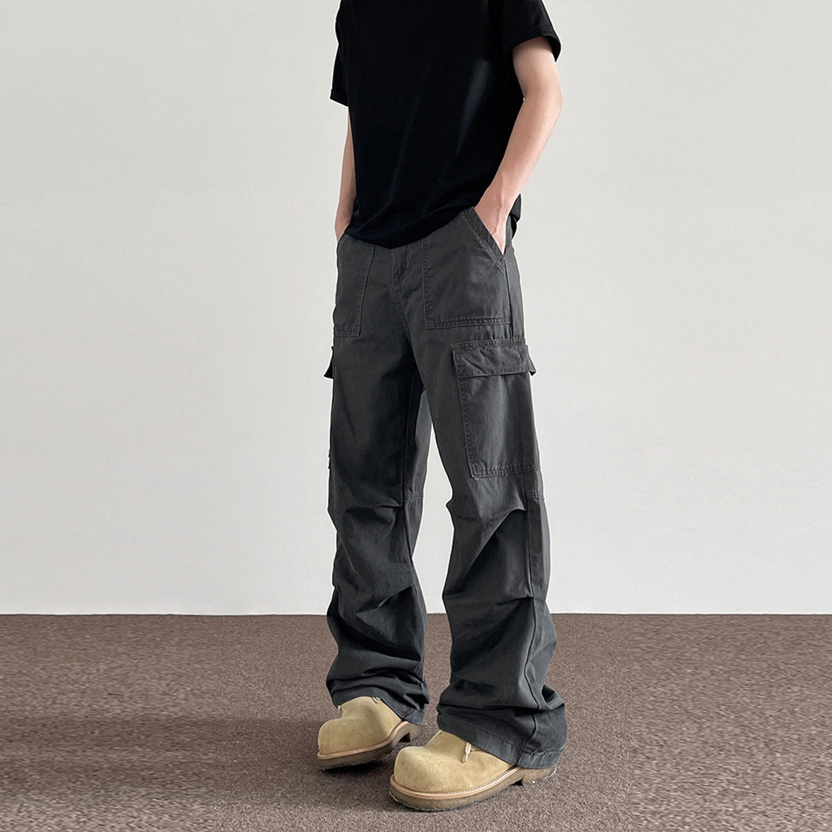 American Retro Washed Distressed Overalls Men - Evans creations LLC