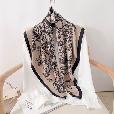 Fashion Gorgeous Printing Mesh Red Style Contrast Color Silky Scarf - Evans creations LLC